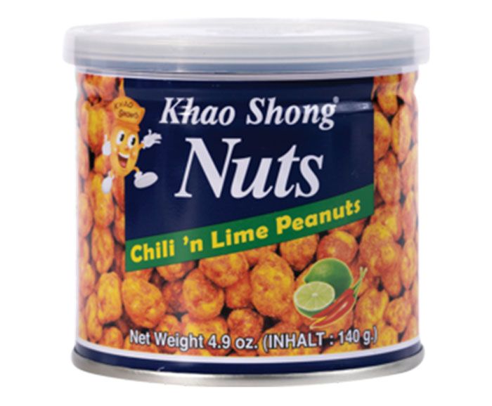 Печени Фъстъци с Чили и Лайм Кутия Khao Shong 140 г