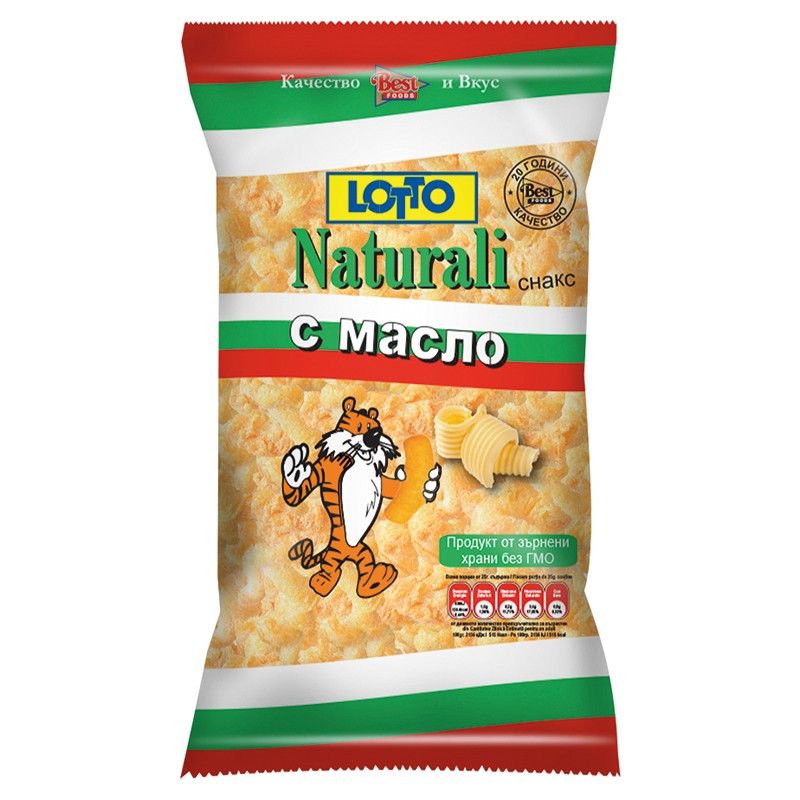 Снакс Lotto Naturali с Повече Масло 60 г