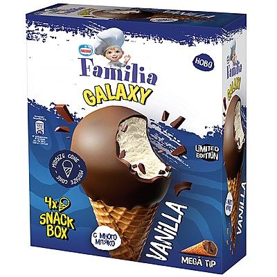 Сладолед Galaxy ванилия 4 х 58 г