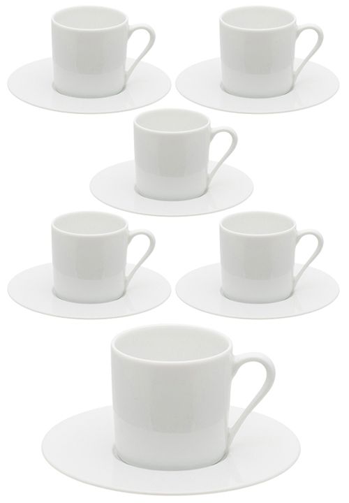 Порцеланови чаши за кафе 90 мл - 6 бр