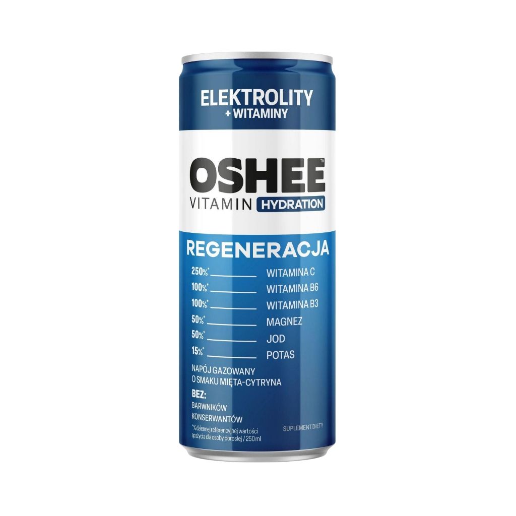 Газирана Напитка Oshee Energy Recovery с Вкус Мента и Лимон кен 250 мл