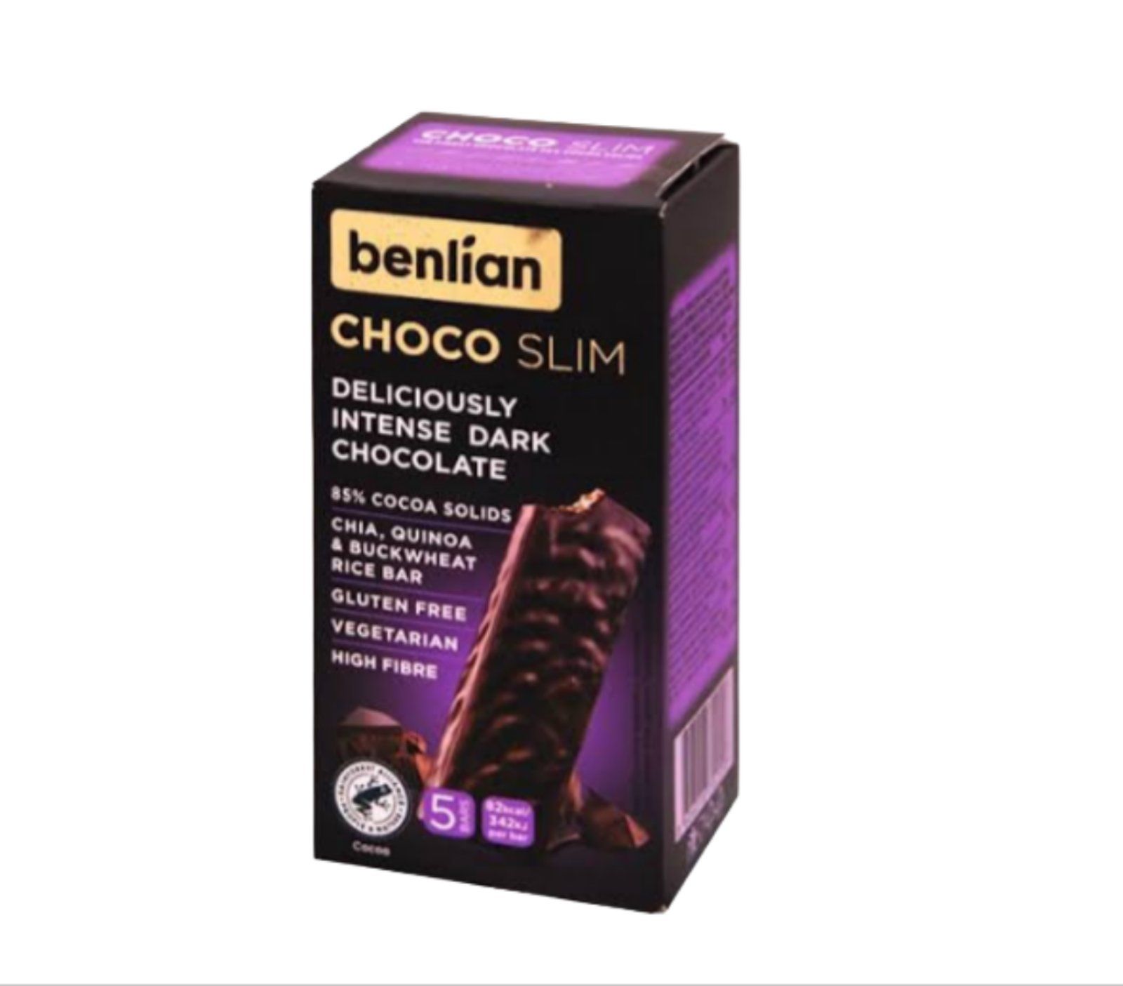 Оризов Десерт Benlian Choco Slim с Тъмен Шоколад 85% Какао Без Глутен 80 г