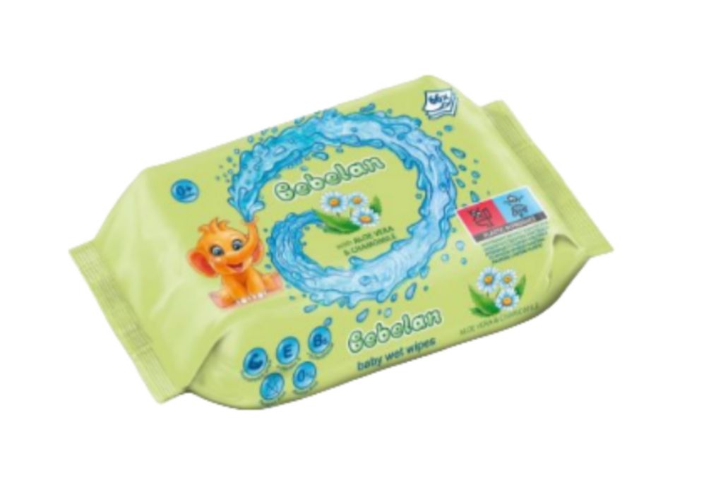 Бебешки влажни кърпички Bebelan алое вера и лайка 80 бр