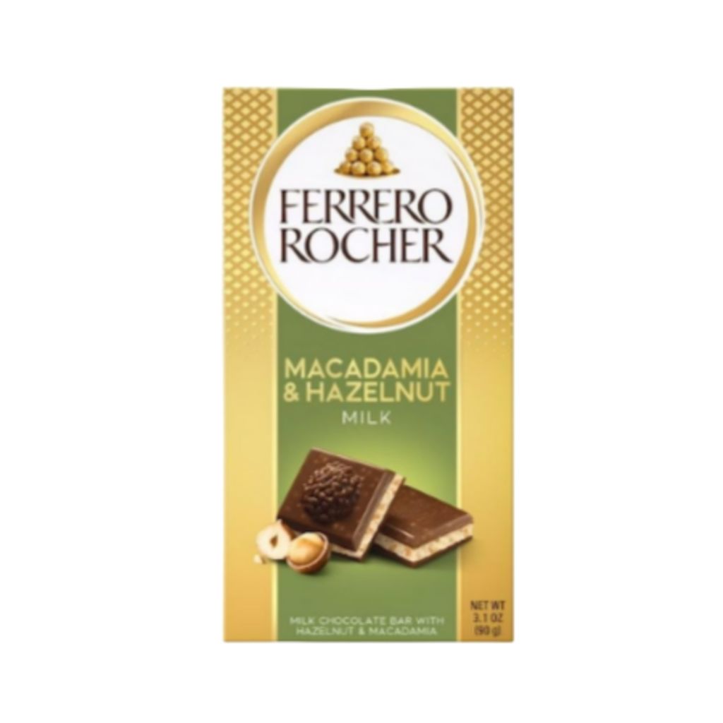 Млечен Шоколад Ferrero Rocher с Лешници и Макадамия 90 г