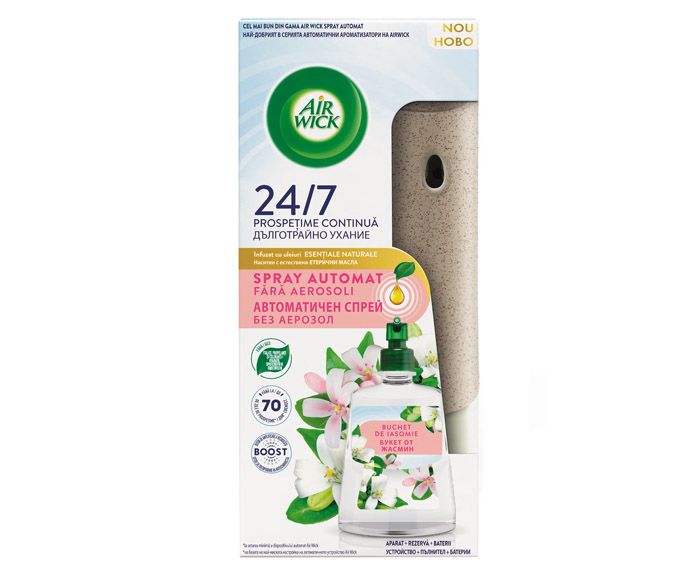 Ароматизатор Air Wick Active Fresh + Пълнител Букет Жасмин 250 мл