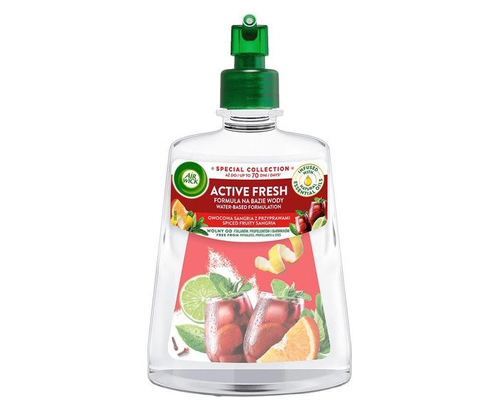 Пълнител за Ароматизатор Air Wick Active Fresh Spiced Fruity Sangria 228 мл