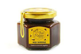 Мед с шоколад Bee Happy 125гр