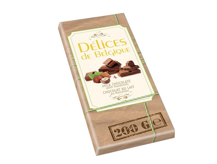 Млечен шоколад с лешници Delices de Belgique 200гр S
