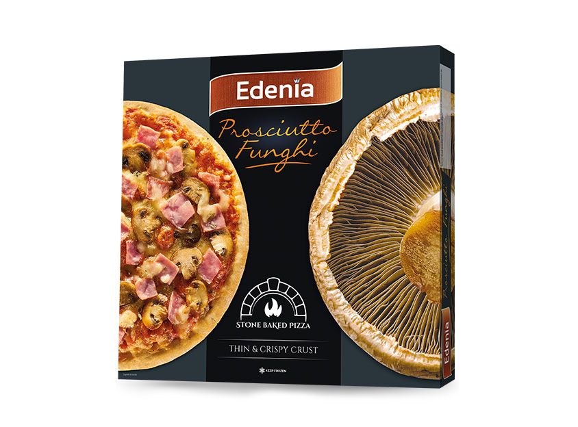 Замразена пица с прошуто и гъби Edenia Prosciutto Funghi 345 г