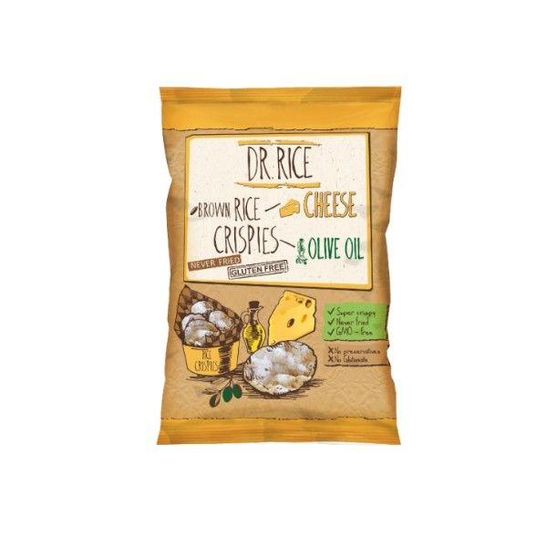 Криспи чипс от кафяв ориз Dr.Rice със сирене 60гр