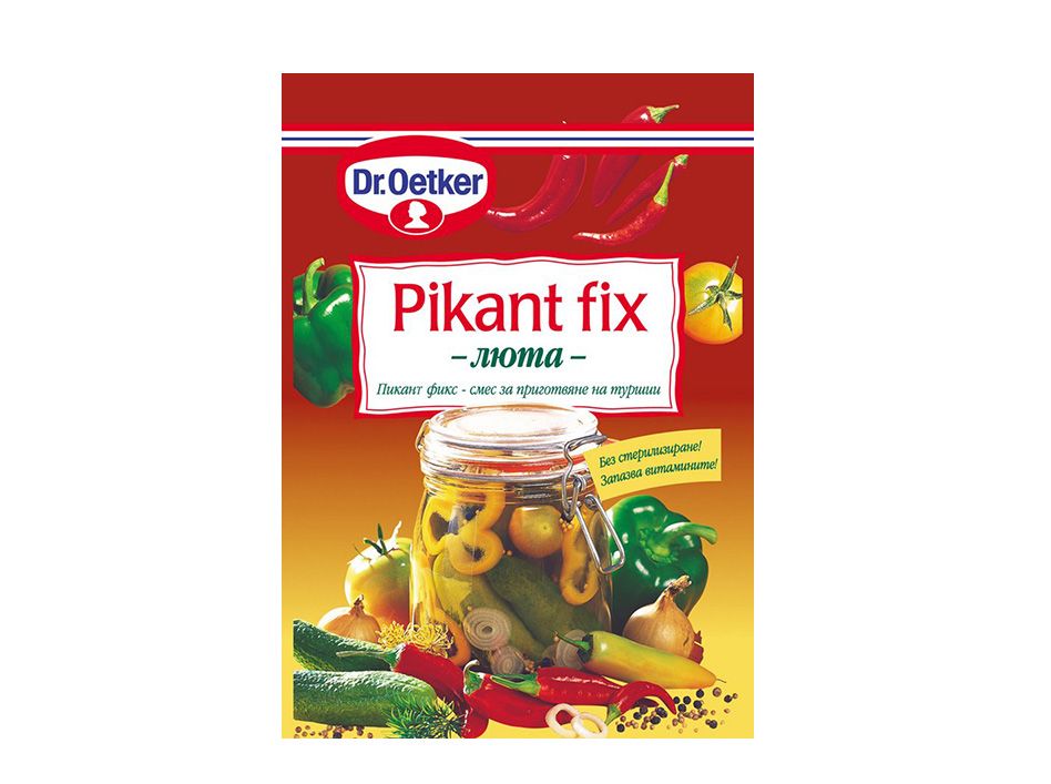 Люта добавка за консервиране Pikant Fix Dr Oetker 100гр