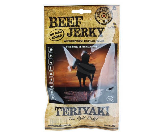 Сушено Говеждо Месо Teriyaki Beef Jerky Bullseye Meats 50 г