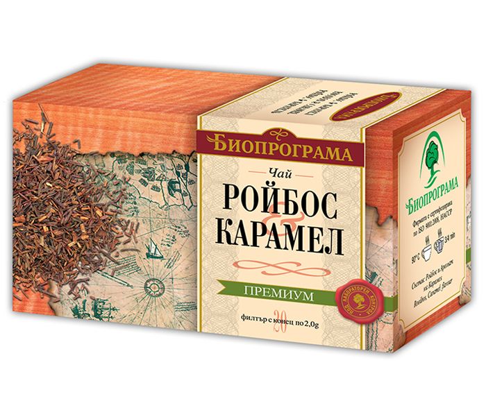 Чай Биопрограма Ройбос и Карамел 20 бр х 2 г