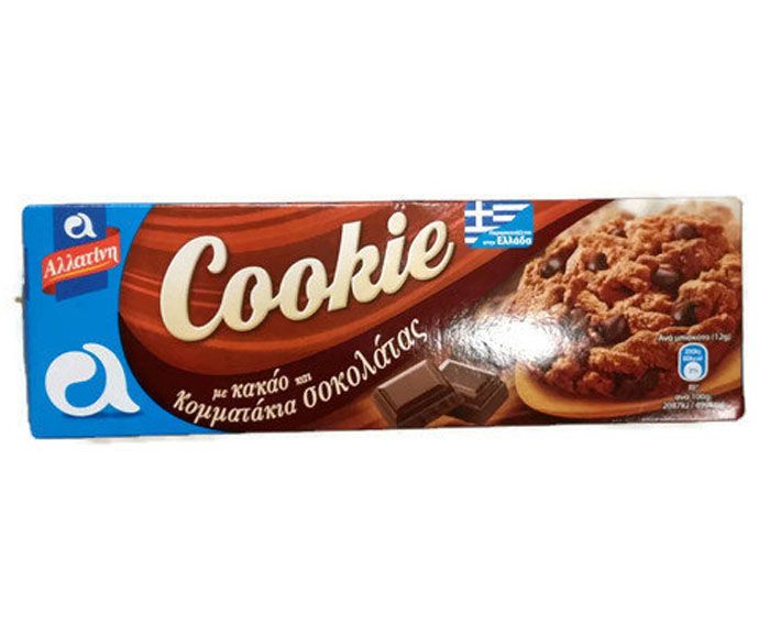 Какаови бисквити с парченца шоколад Allatini Cookie 175 г