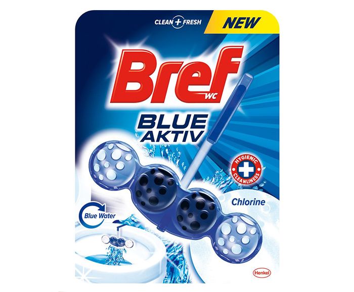 Ароматизатор за тоалетна чиния Bref Blue Aktiv Chlorine 50гр