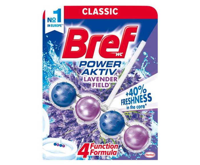 Ароматизатор за тоалетна чиния Bref Power Aktiv Lavender 50гр