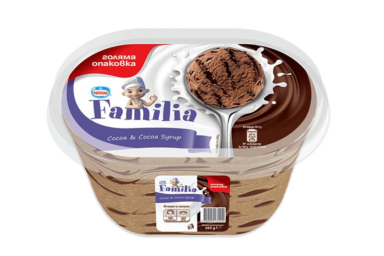 Сладолед Familia Какао с Какаов Сироп 505 г
