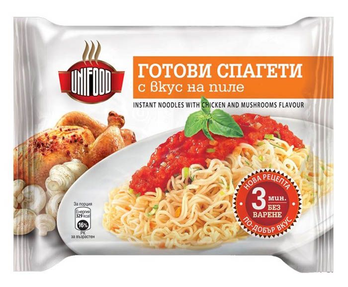 Инстантни спагети - пиле UniFood 70 г 