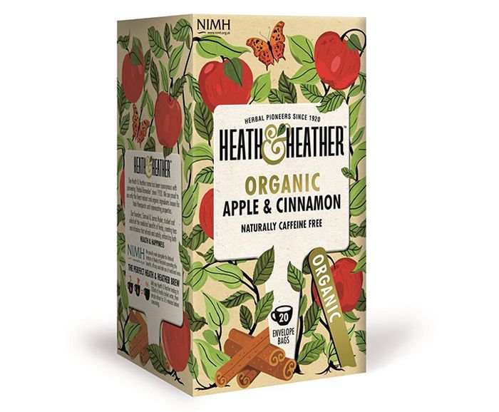 Био чай Heath & Heather ябълка и канела 20бр х 2,5г