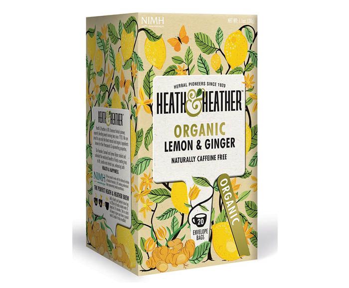 Био чай Heath & Heather лимон и джинджифил 20бр х 2г