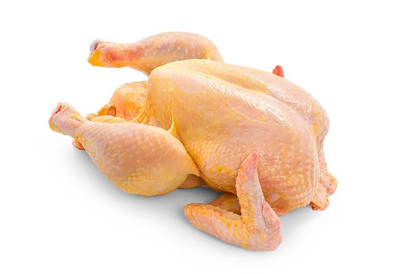 Жълто пиле, свободно отгледано Франция ок. 1700 г