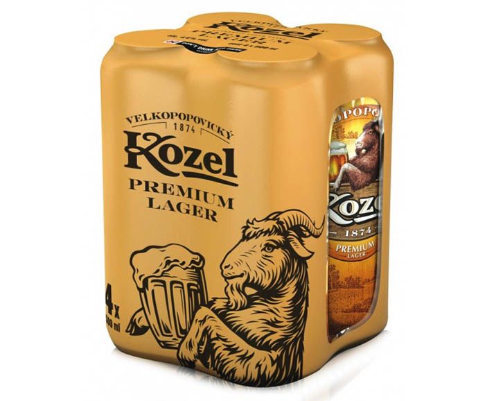 Бира Kozel Premium Кен 4 бр x 500 мл