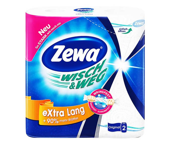 Домакински ролки Zewa Wisch & Weg Extra Lang Original 2 пл. 2 бр.