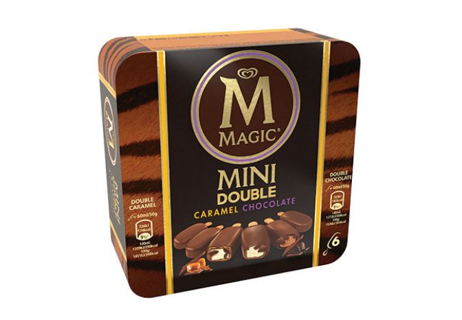 Сладолед Magic Mini Double Caramel Chocolate 6x50гр