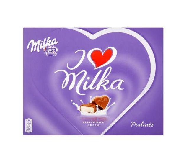 Шоколадови бонбони I Love Milka с крем 120 г