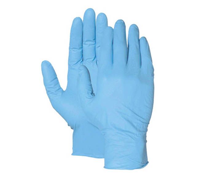 Ръкавици без талк нитрилни 100бр L размер сини - кутия