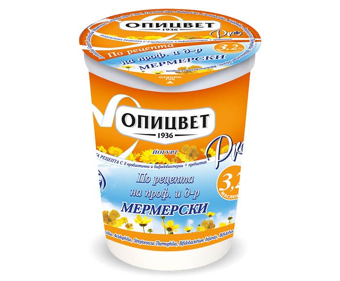 Йогурт Опицвет PRO+ по рецепта на Мермерски 3.2% 400 г