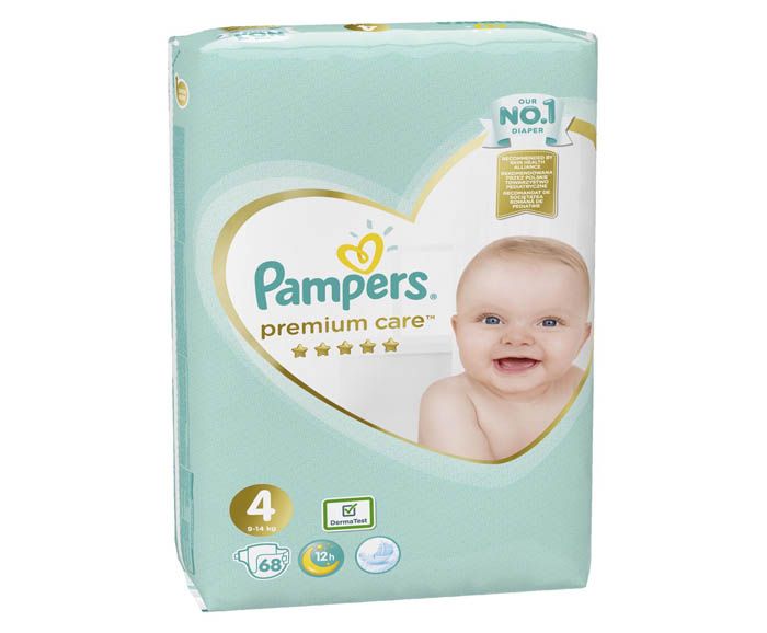 Бебешки Пелени Pampers Premium Care 4 (9-14 кг) 52 бр