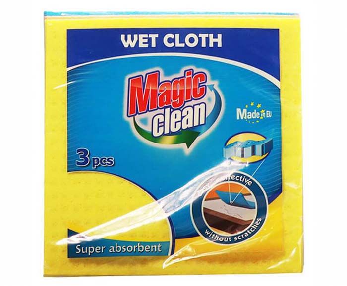 Почистващи мокри кърпи Magic Clean 3 бр