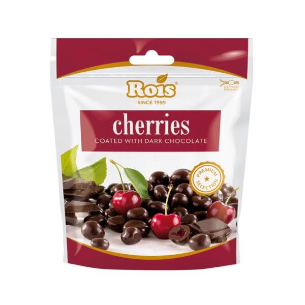 Череши покрити с тъмен шоколад Rois 100 г