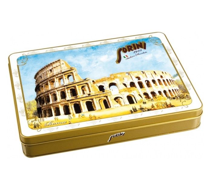 Шоколадови бонбони Sorini Roma Latta Souvenir 245 г метална кутия