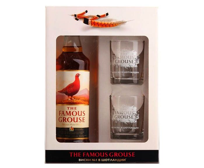 Уиски The Famous Grouse 0.7л + 2 чаши