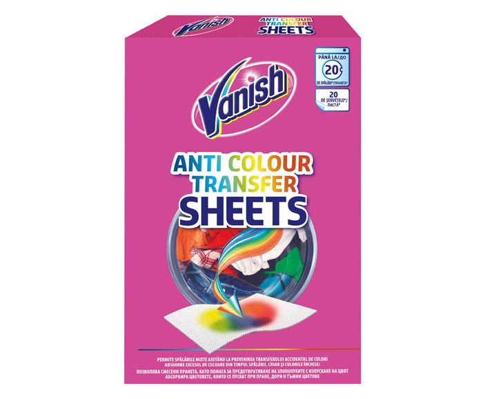 Цветоулавящи кърпички Vanish 20 бр