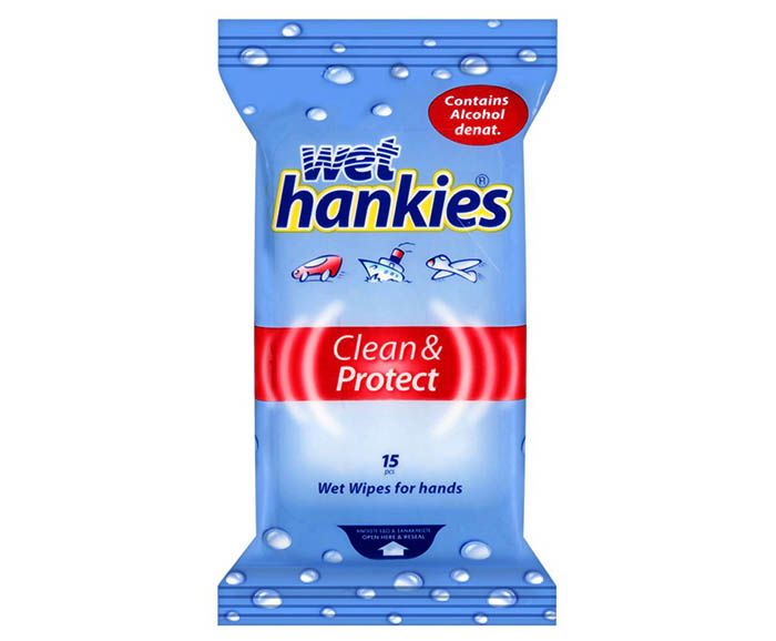 Мокри Кърпички Hankies Clean & Protect Antibacterial 15 бр