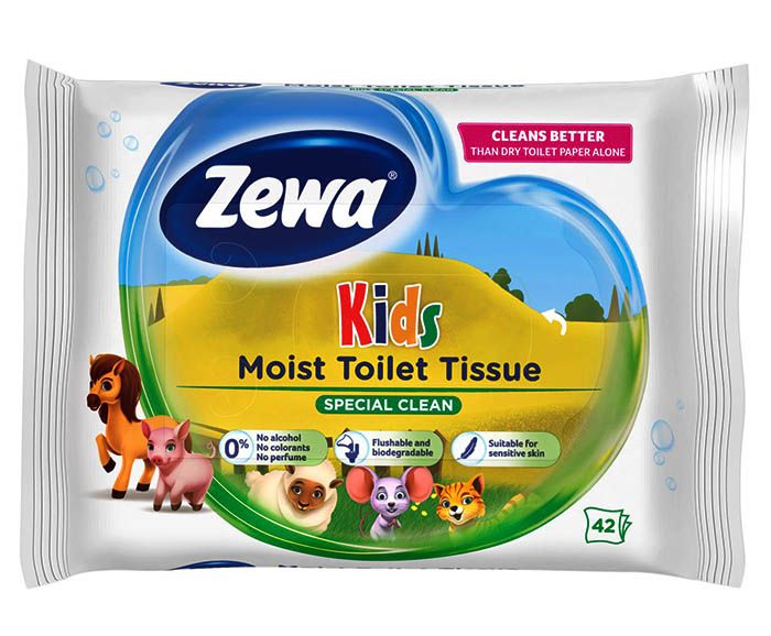 Влажна тоалетна хартия Zewa Kids 42 бр