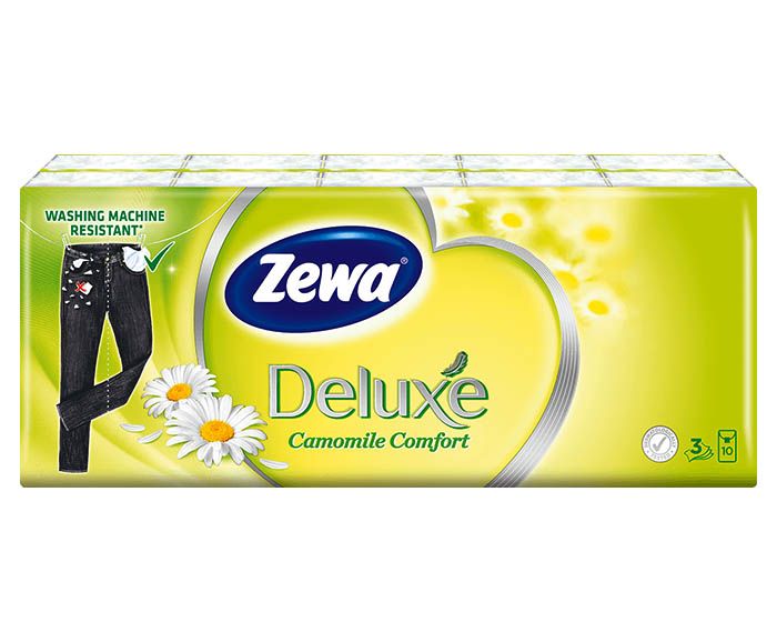 Носни кърпички Zewa Deluxe Camomile Comfort 3 пл 10 бр