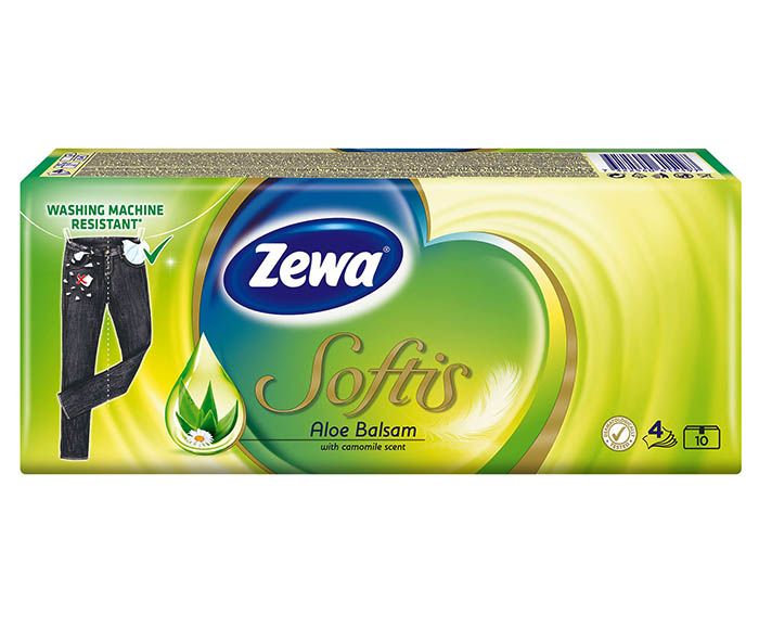 Носни кърпички Zewa Softis Aloe Balsam 4 пл 10 бр