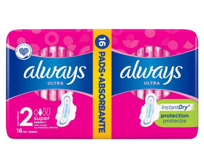 Дамски превръзки Always Ultra Super Plus 16 бр