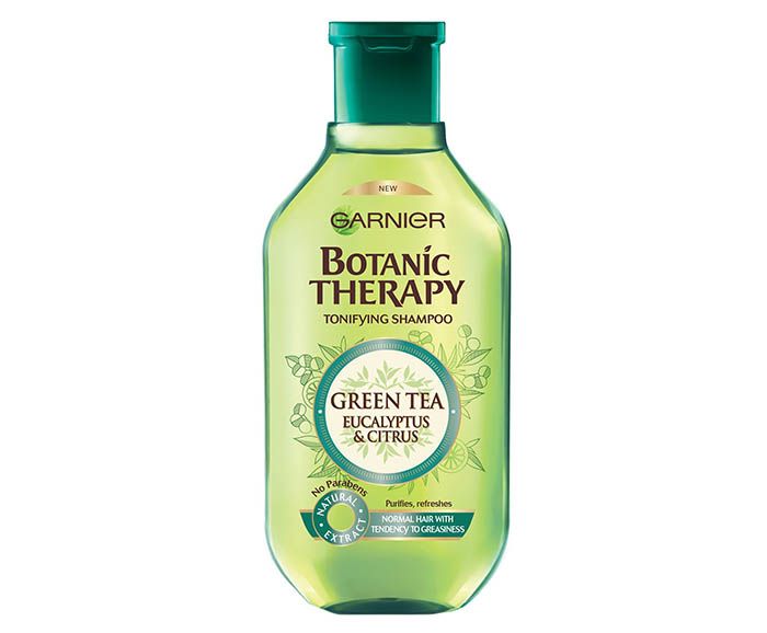 Шампоан за нормална склонна към омазняване коса Garnier Botanic therapy Green tea, eucalyptus and citrus  250мл