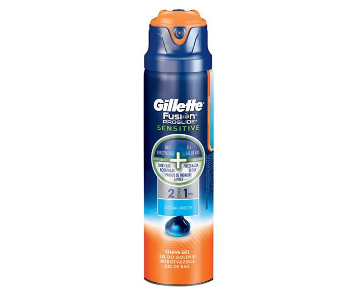 Гел за бръснене Gillette Fusion Proglide Sensitive Ocean Breeze 2в1 за чувствителна кожа 170мл