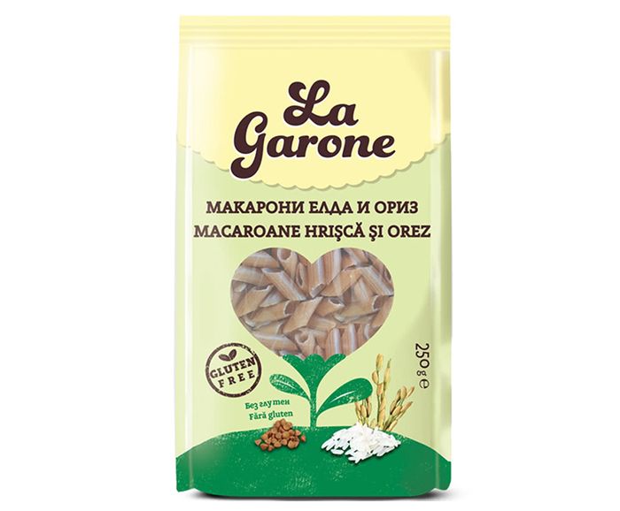 Макарони от елда и ориз La Garone 250 г Без Глутен