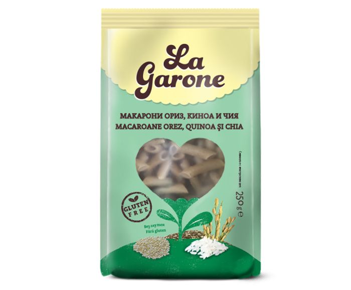 Макарони от ориз, киноа и чиа La Garone 250 г