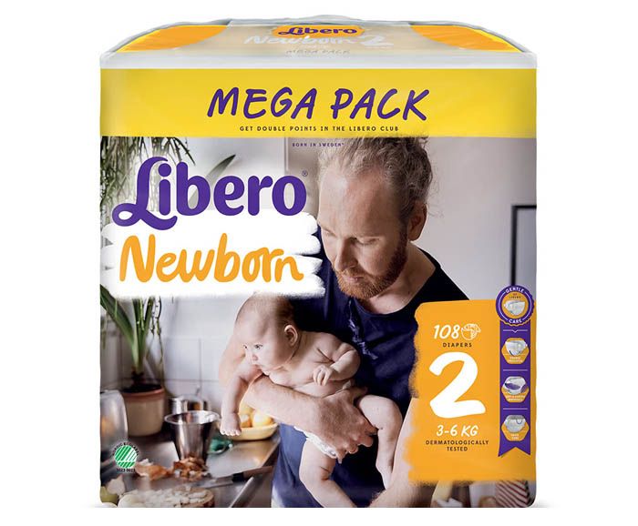 Бебешки Пелени Libero 3-6 кг 108 бр
