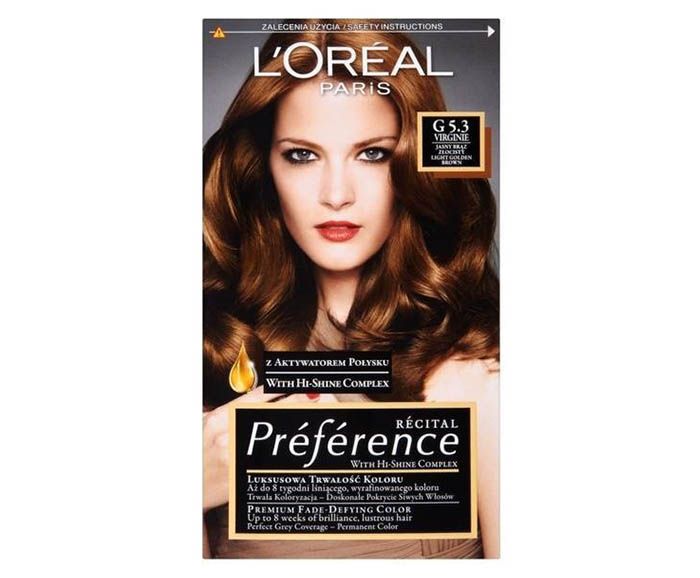 Боя за коса L'Oreal Recital Preference 5.3 Златисто светло кестеняв