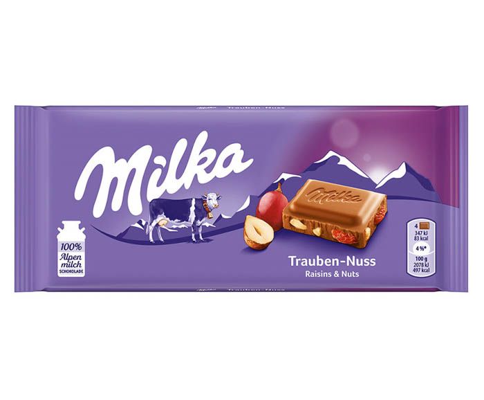 Шоколад Milka със Стафиди и Лешници 100 г