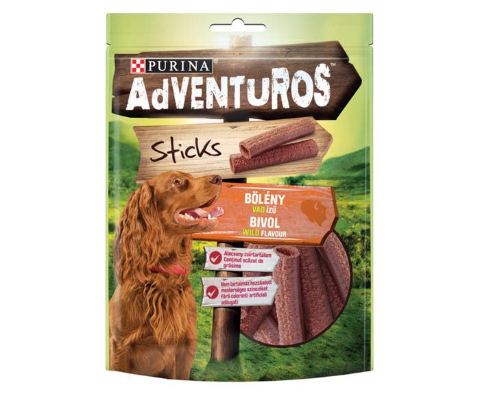 Лакомства за Кучета с Биволско Месо Adventuros Sticks Purina 120 г